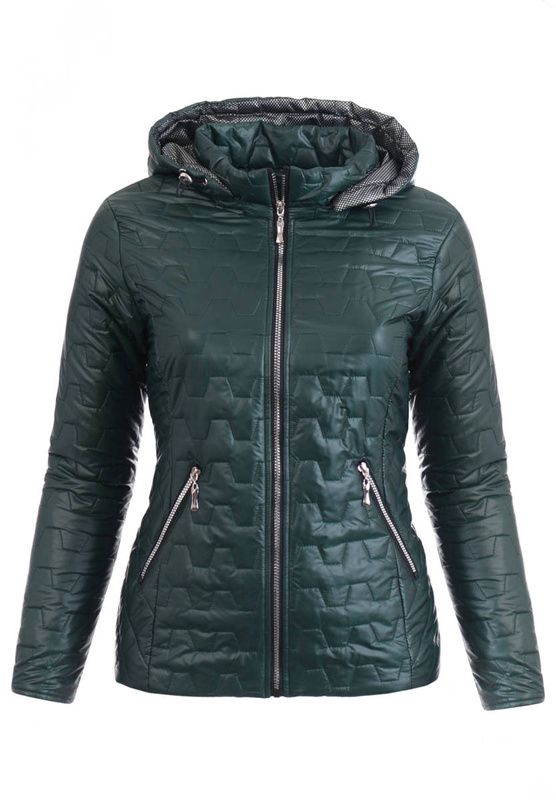 Damska Wiosenna Kurtka Konstancja Ciemno Zielona
