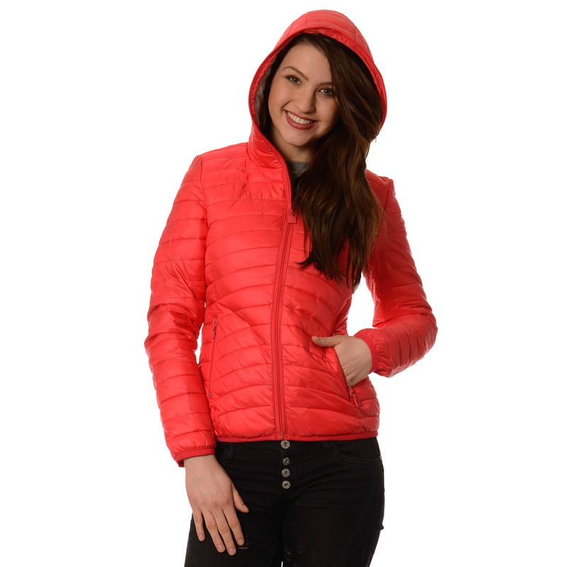 Damska Wiosenna - Jesienna Kurtka Ortalionowa Veronica Malinowa