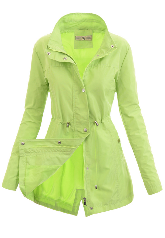 Damska Kurtka Parka Wiosenna Nadia Limonkowa