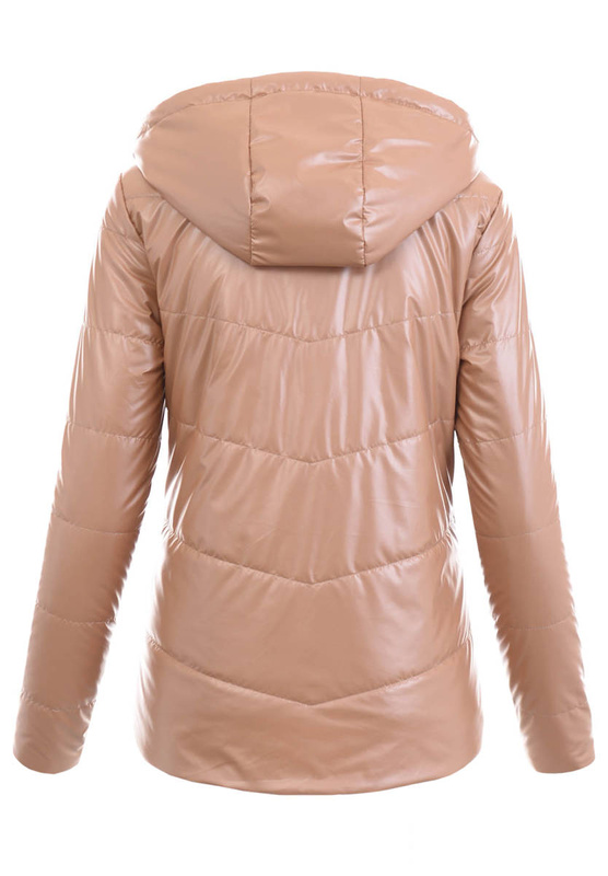 Damska Wiosenna Kurtka Dwustronna Iwona Karmelowa