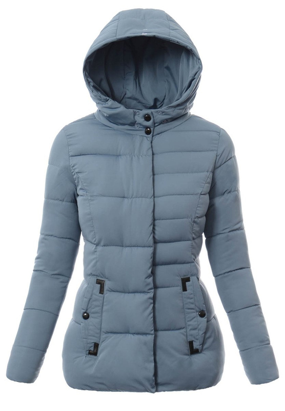 Damska Zimowa Kurtka Ortalionowa Błękit