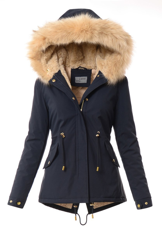 Damska Przejściowa Parka Anetta Granatowa