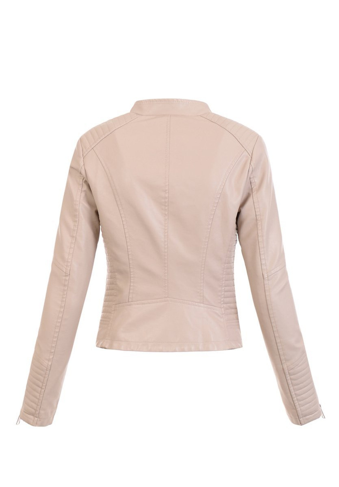 Damska Kurtka Ramoneska Beżowa