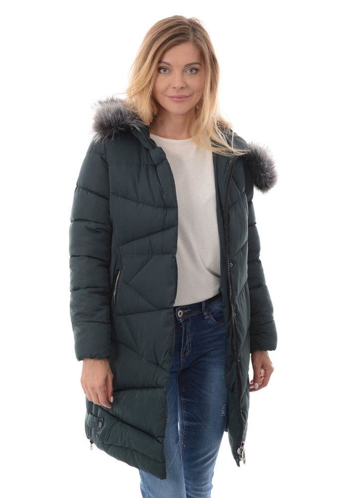 Damska Zimowa Kurtka Ortalionowa Miriam Zielona