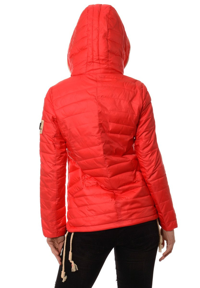 Damska Jesienna Kurtka Ortalionowa Eva Malinowa