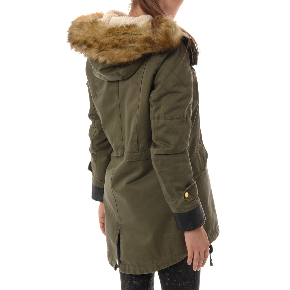 Damska Parka Kurtka Zimowa 2w1 Elena Zielona