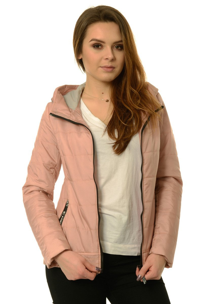 Damska Jesienna Wiosenna Kurtka Blady Róż