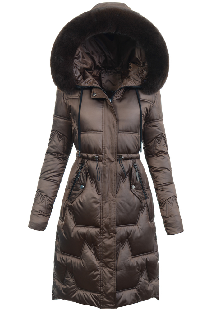 Damska Kurtka Zimowa Patrycja Brązowa