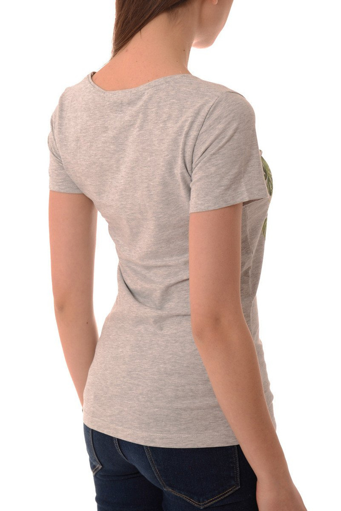 Koszulka Bluzka T-shirt Nadruk Szara GLO