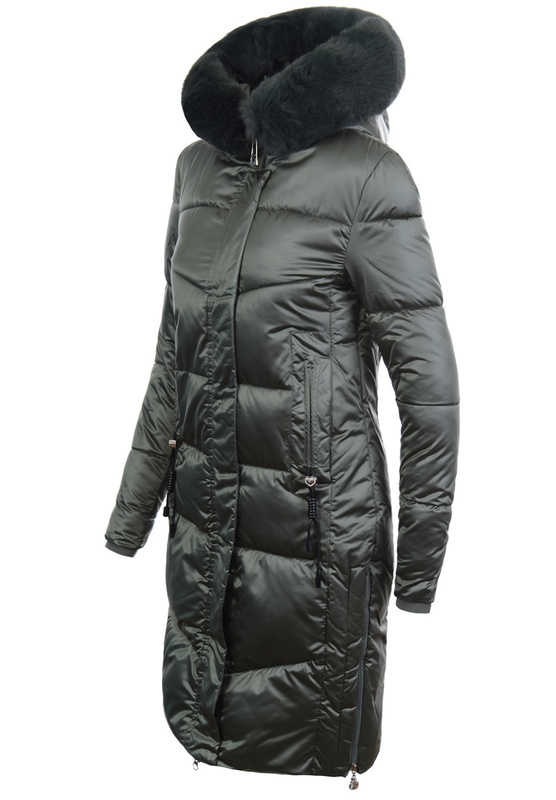 Damska Kurtka Zimowa Jolanta Ciemno Zielona