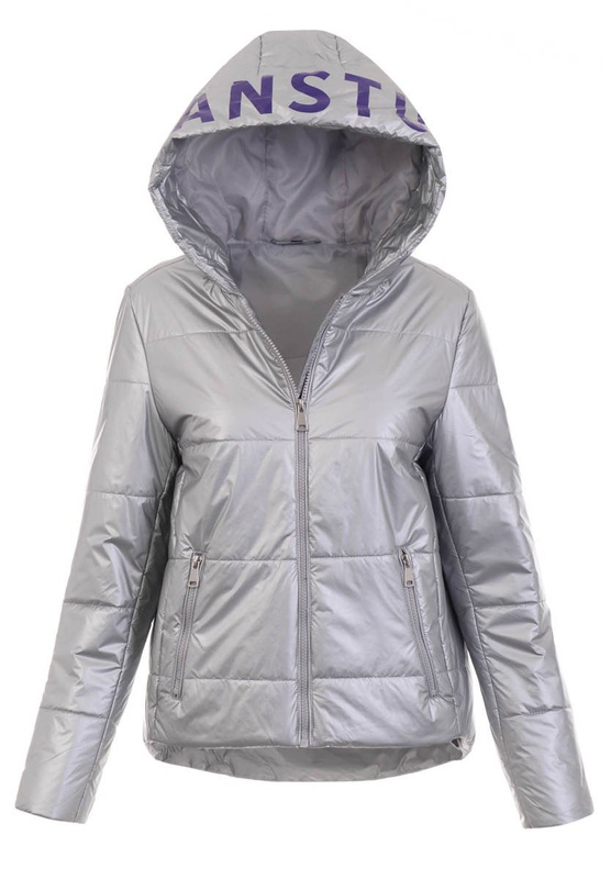 Damska Wiosenna Kurtka Klarysa Srebrna