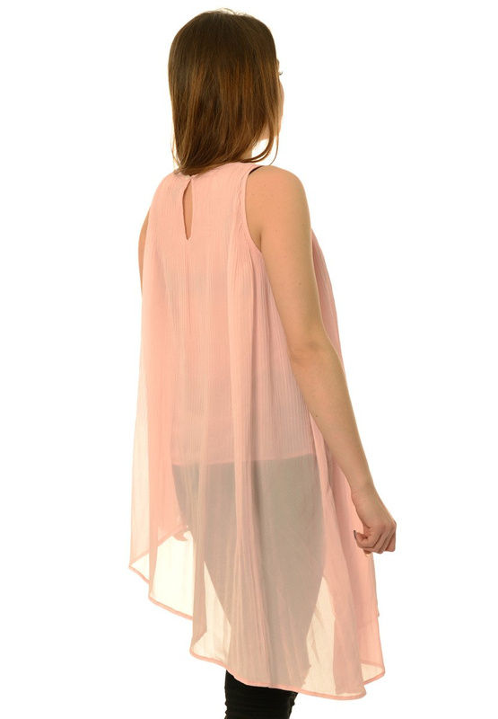 Damska Asymetryczna Tunika Różowa