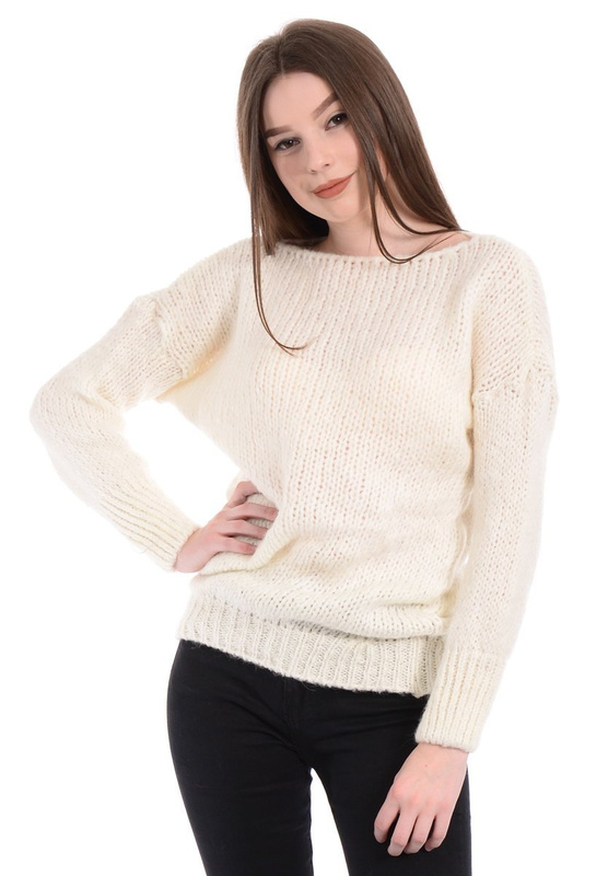 Damski Sweter Ecru