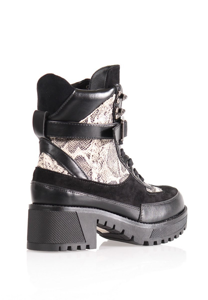 Botki Traperki Na Platformie Czarne