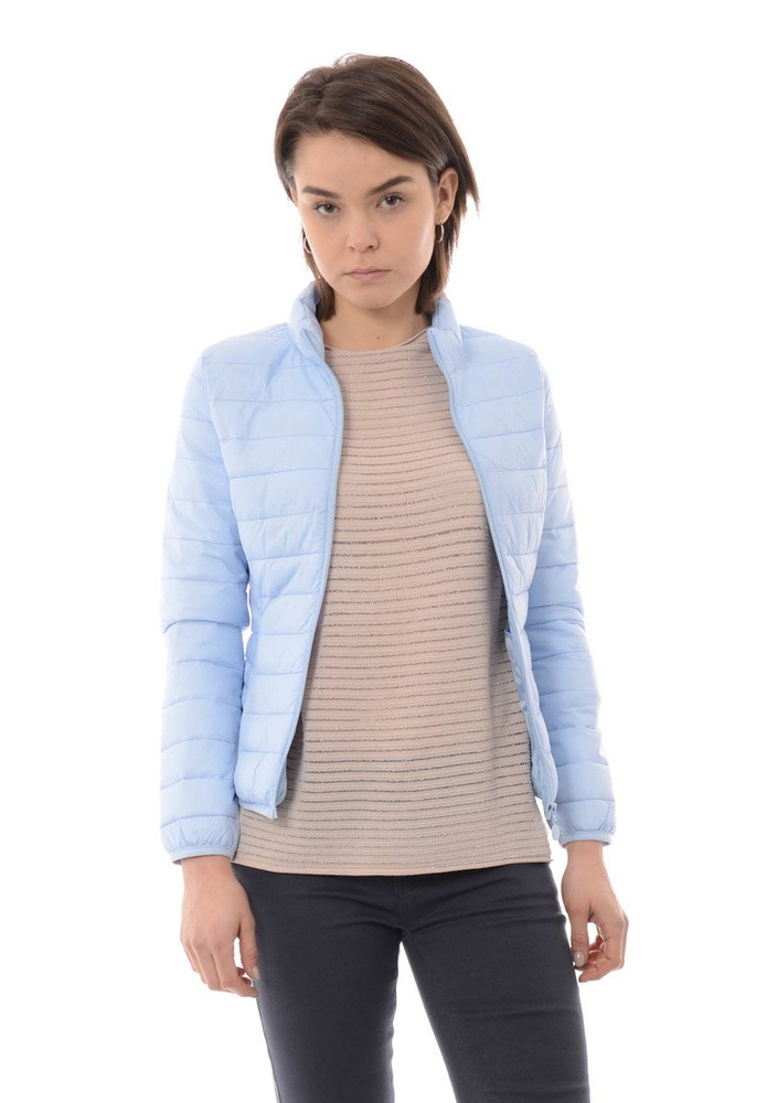 Damska Jesienna Wiosenna Kurtka Ortalionowa Błękitna