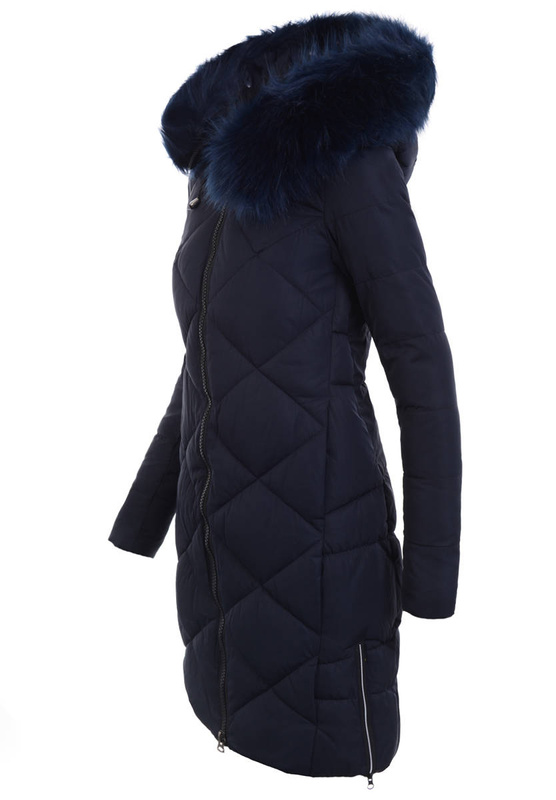 Damska Ortalionowa Kurtka Lucyna Ciemno Granatowa