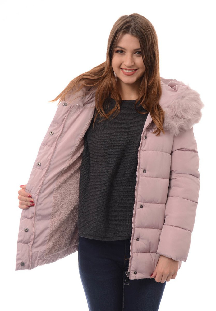 Damska Zimowa Kurtka Ortalionowa Różowa