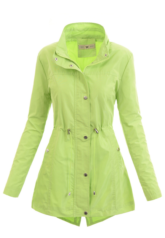 Damska Kurtka Parka Wiosenna Nadia Limonkowa