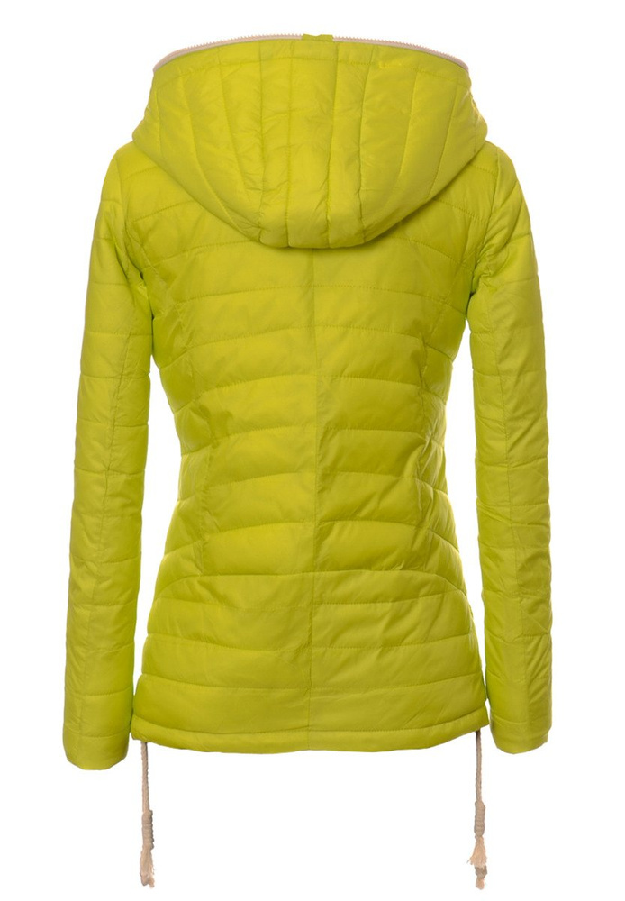 Damska Jesienna Kurtka Ortalionowa Eva Limonkowa