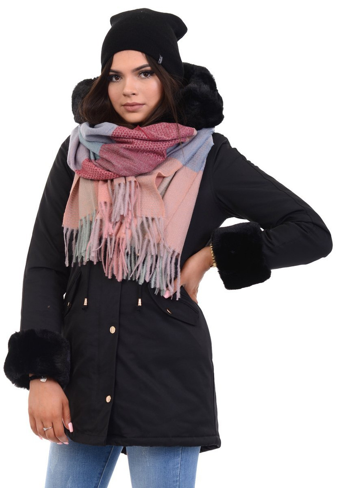 Szal Damski Bordowo- Różowy