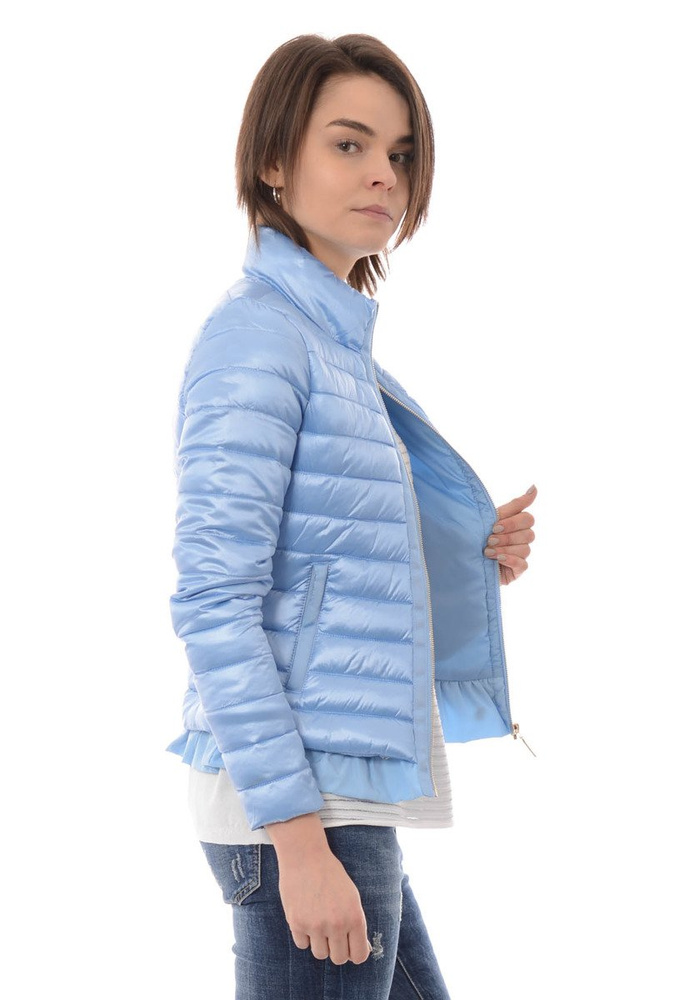 Damska Wiosenna Kurtka Niebieska