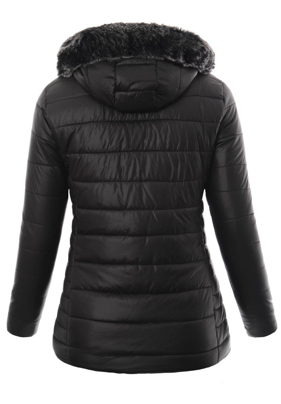 Damska Zimowa Ortalionowa Kurtka Czarna