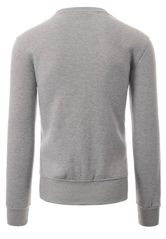 Męska Bluza Bez Kaptura Szara