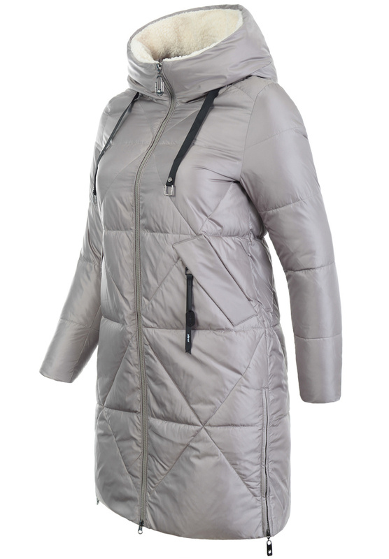 Damska Kurtka Pikowana Długa Blanca Beżowa