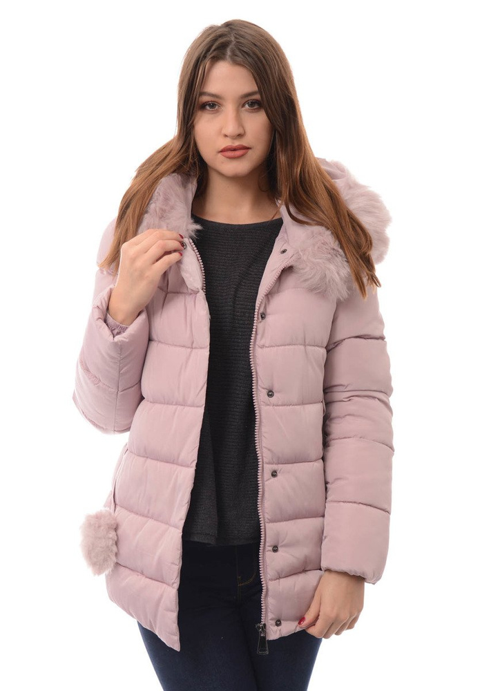 Damska Zimowa Kurtka Ortalionowa Różowa
