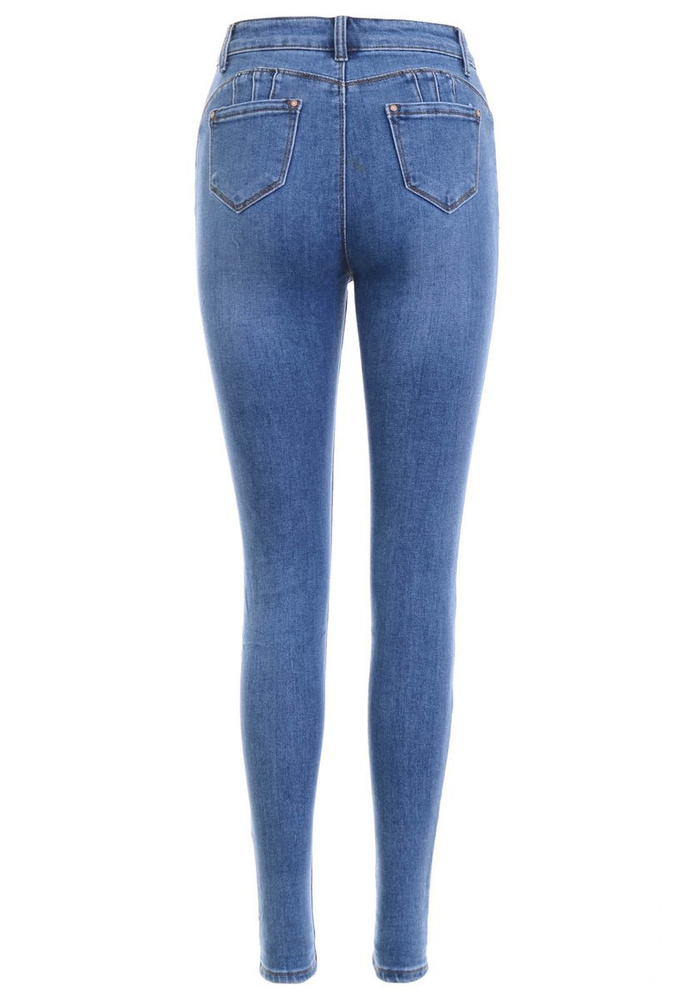 Damskie Spodnie Jeansowe Ciemno Niebieskie