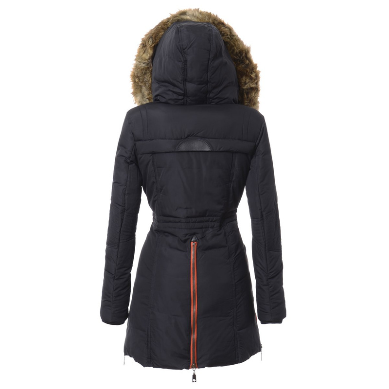 Damska Zimowa Kurtka Płaszczyk Granatowa