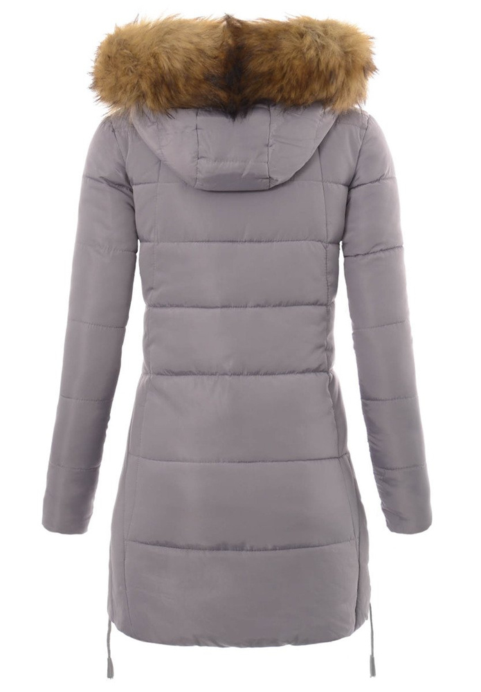 Damska Zimowa Ortalionowa Kurtka Pamela Szara