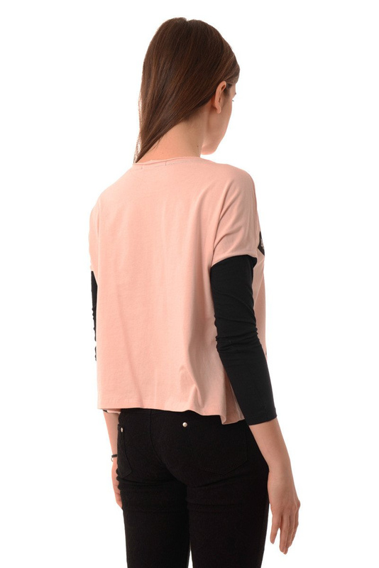 Bluzka Damska Szeroka Oversize Różowa GLO