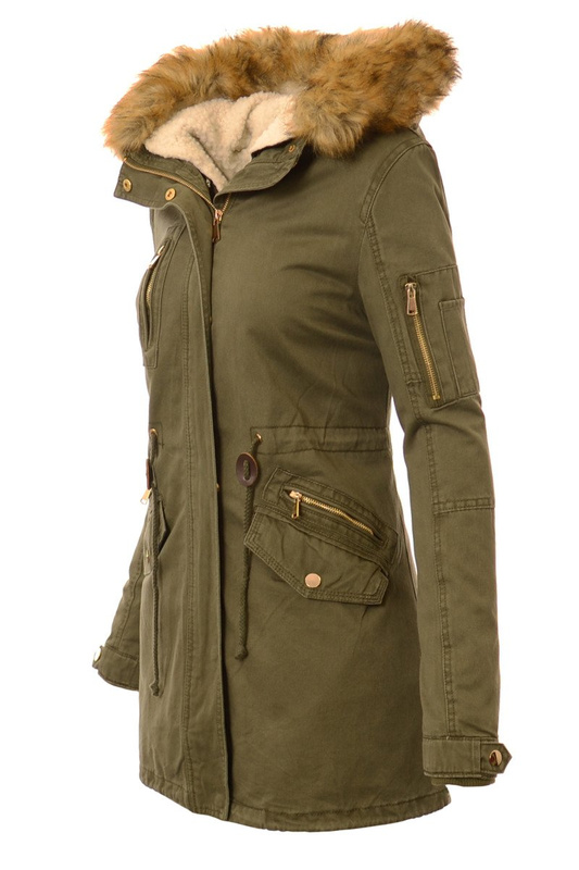 Damska Parka Kurtka Wiosenno Zimowa 2w1 Gwen Zielona