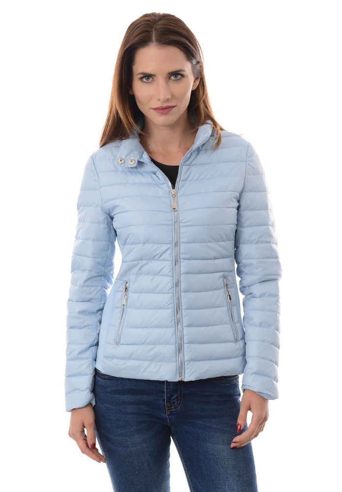 Damska Wiosenna Kurtka Błękitna