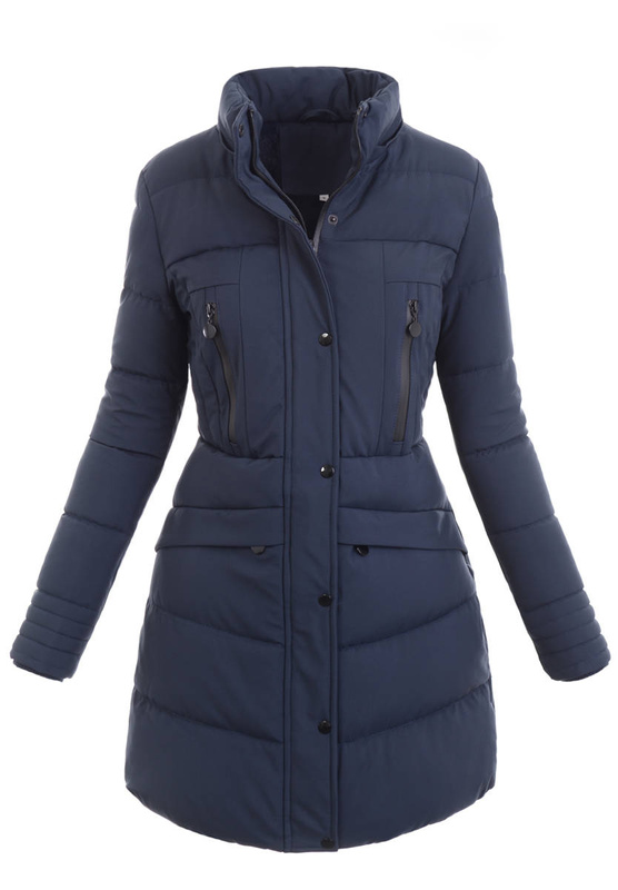 Damska Kurtka Zimowa Ortalionowa Janina Granatowa