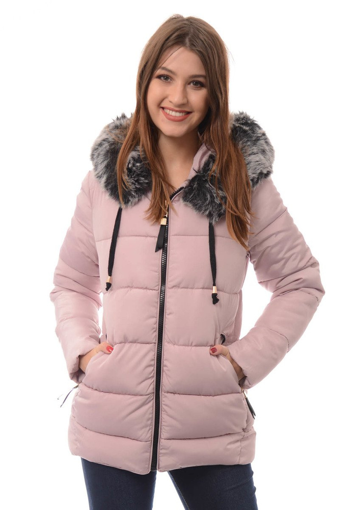 Damska Zimowa Kurtka Ortalionowa Melani Różowa