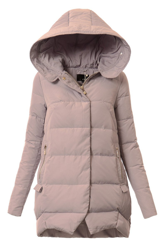 Puchowa Damska Kurtka Zimowa Nancy Szara