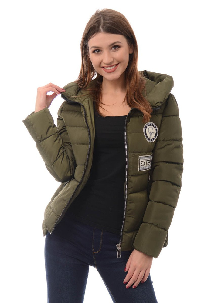 Damska Zimowa Kurtka Ortalionowa Lea Zielona