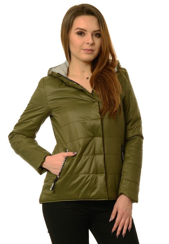 Damska Jesienna Wiosenna Kurtka Paula Oliwkowa