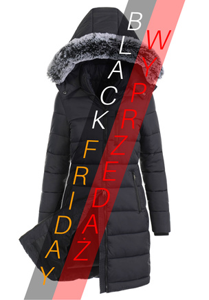 Damska Kurtka Ortalionowa Długa Izabela Czarna