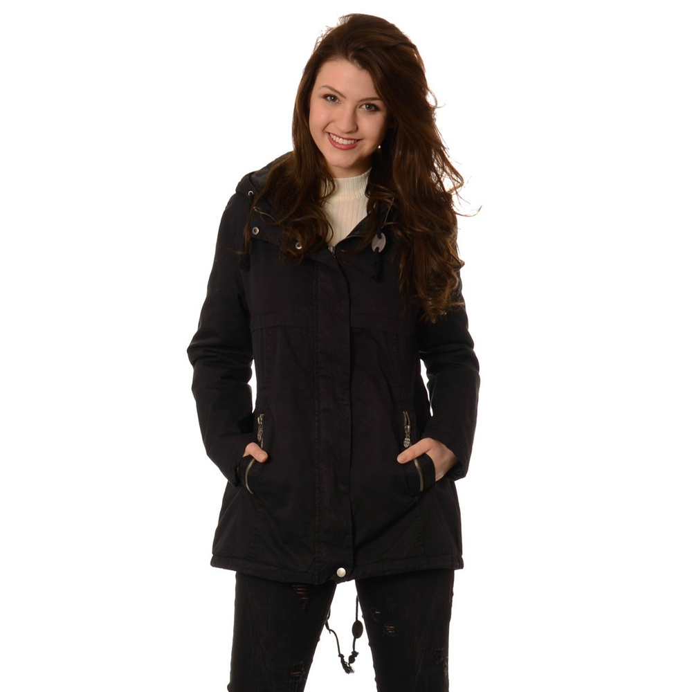 Kurtka Parka Wiosenna Czarna