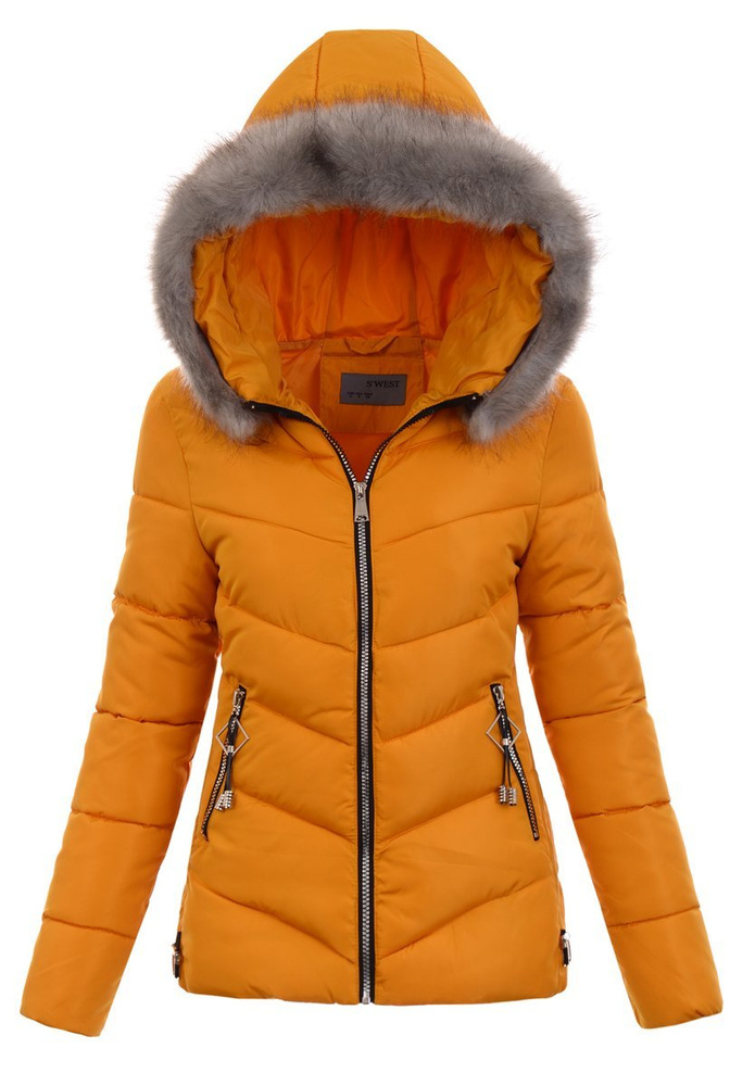 Damska Kurtka Zimona Aleksandra Żółta