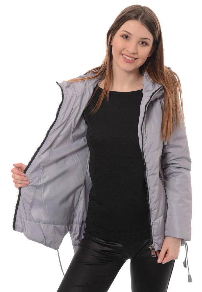 Damska Wiosenna Kurtka Tola Szara