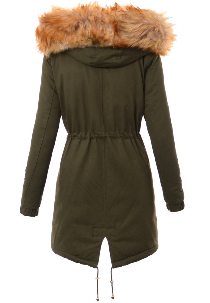 Dwustronna Zimowa Kurtka Marlena Khaki Szara