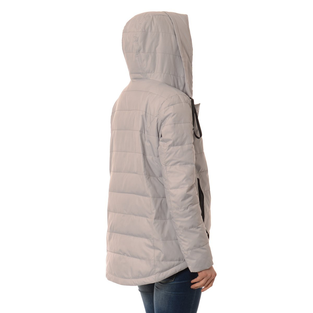 Kurtka Przejściowa Damska Asymetryczna Szara