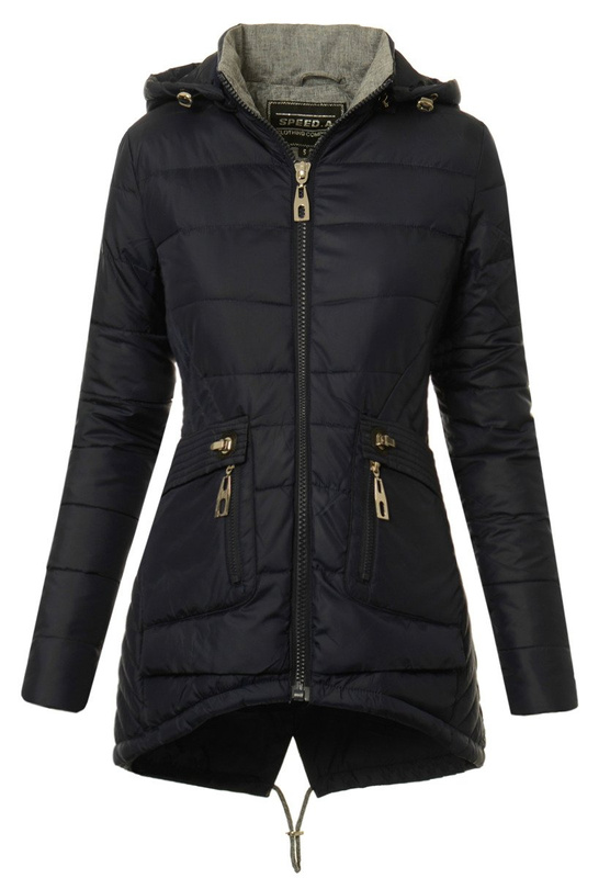 Damska Jesienna Wiosenna Kurtka Zoja Granatowa