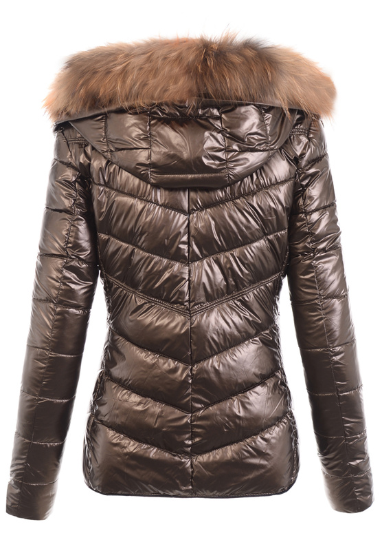 Damska Kurtka Zimowa Ortalionowa Marcelina Brązowa