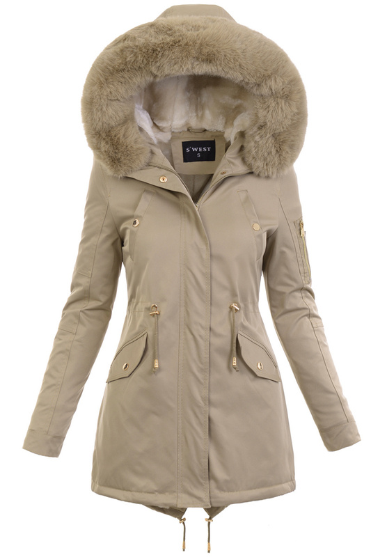 Parka Zimowa Anastazja Ciemno Beżowa