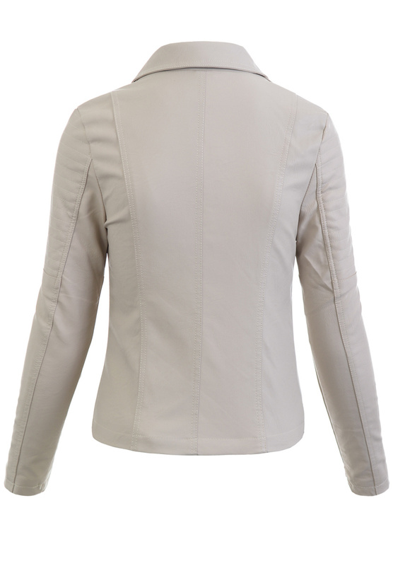 Damska Kurtka Ramoneska Sandra Beżowa